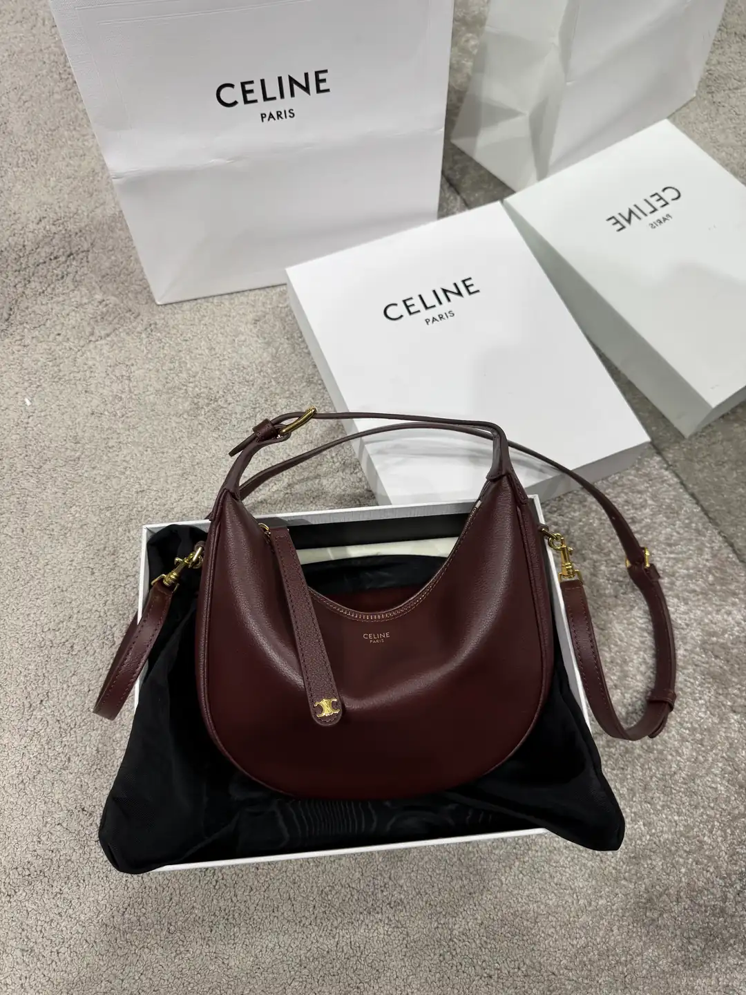 Celine Teen Lulu Bordo Kadın Deri Çanta