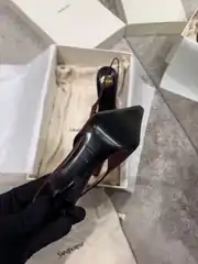 Ysl Babylone Breteuil Bordo Kadın Deri Topuklu 4