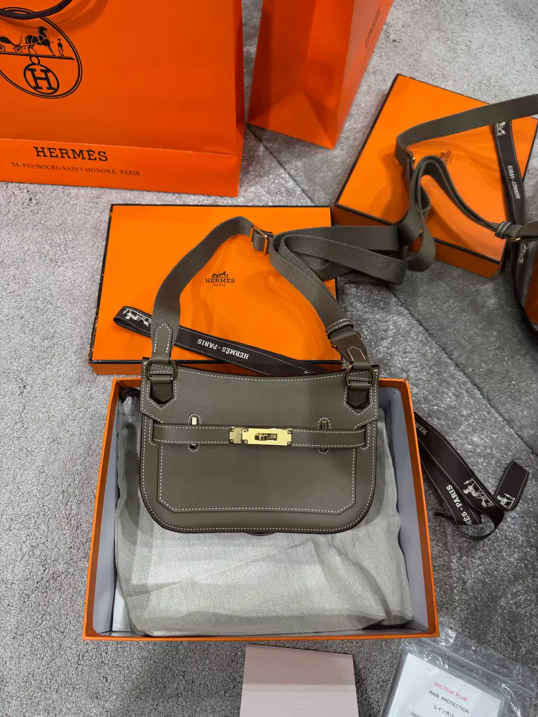 Hermes Jypsiere Mini Etoupe Kadın Deri Çanta