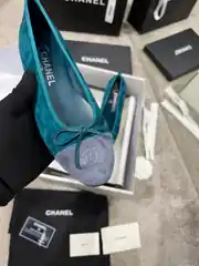 Chanel Mavi Süet Kadın Babet 4